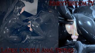 Latex Double Anal Fisting 4k ft Mistress Patricia Maz Morbid #fisting