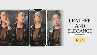 Leather and Elegance - Smoking Cork - Leather - Leopard prints - Audible Smoking sounds