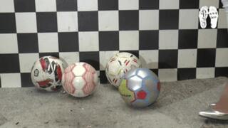 Soccer balls under metal Heels 2