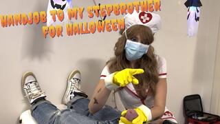 Jerking off my Stepbrother before the Halloween Party (mp4)