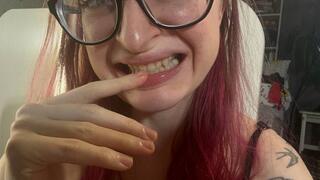 Emma will bite her dirty nails in different camera angles - part 6