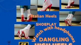 Shoeplay, dangling, toe pointing