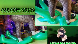 ALIEN TRAMPLED 4K - Miss Brandi Sparxxx, tramples inflatable