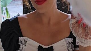 Sexy French Maid Smoking Marlboro Light 100