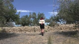 Slave ThannaA - First ever Bondage Walk Training in the spanish woods - Part 1 wmv HD