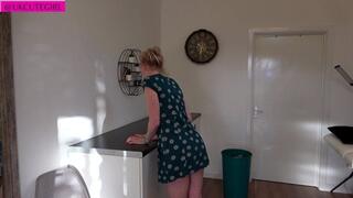 Stuck Upside Down in a Bin Wearing Latex Panties