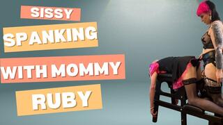 Mommy Ruby spanks her sissy slut Katie