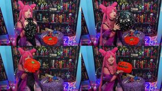 Wicked Lady Blows Up Plastic Halloween Toys