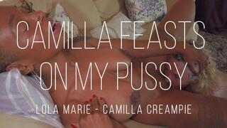 Camilla feasts on my pussy