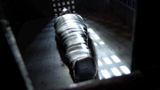 Maximum Security: Sarcophagus in Jail Cell - Heavy and Elise Graves - Bound inside an ultra-locked sarcophagus inside a high-security jail cell, Heavy is all alone