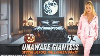Unaware Giantess Spying Before Halloween Party POV