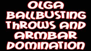 Olga ballbusting, throws and armbar domination