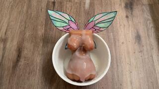 Drenching Fairy Onahole in a Cum Bath [futa on female, size difference, belly bulge, sex toys, mini girl, fairy fetish]