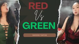 Red Vs Green - Smoking Cork and Super Slim Menthol Cigarette - Audible Smoking
