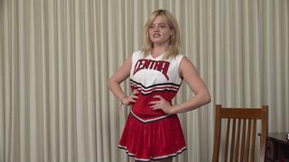 3 Cheers for the Stripdown of this Naughty Cheerleader! Sage Pillar Takes It All Off - MP4 480p