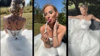 Chain smoking bride- chain smoking eve 120 and 2 eve 120 at once