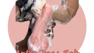 BRATTY TICKLES - After Yoga Sole Encounter with SOAPDADDY Part 3 Soles, Soapy Sole Brushing, Soapy Tickling