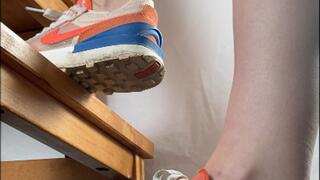 A Shoejob and cock domination Dream in Sneakers - Tramplegirl is giving a shoejob and CBT experience in her well worn and dirty Nike Waffle sneakers - inshoe and POV views - multiedit - 4k quality