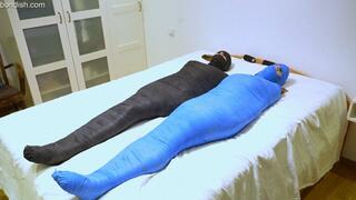 TAPEBONDAGE: DINA AND NANA MUMMIFIED WITH VETWRAP TAPE