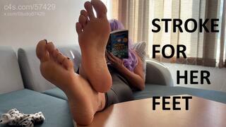 Stroke For Goddess Miranda's Feet And Socks