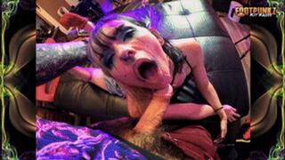 Little Emo Girl's Face Fucking Foot Worship Frenzy