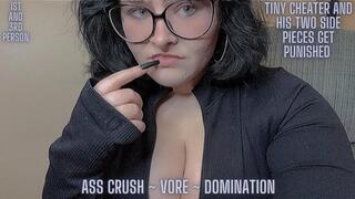 Tiny Cheater and His Two Side Pieces Get Punished