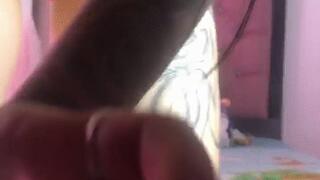 Latina Maid sends you videos while her husband is in the bathroom