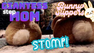 Giantess Step-Mom Bunny Slippers Stomp - MP4