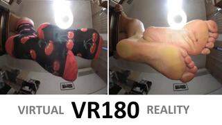 VR180, VR 180 - Cherry Socks and Bare Feet - Giantess Trample Under Glass POV