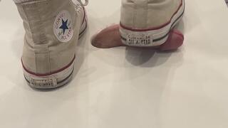 White Converse shoejob