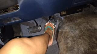 Pedalpumping, Cranking & Revving In Multicolored Flip Flops
