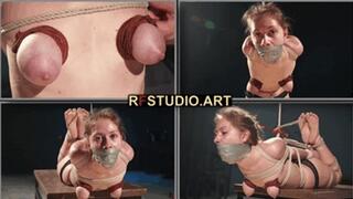 Little Agness - Urban Explorer Caught 2 - Large Sponge Gag, Tight Rope Hogtie, and Tied Tits (UHD 4K MP4)