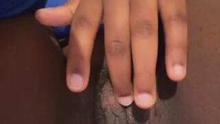 Smacking and rubbing my hairy clit!