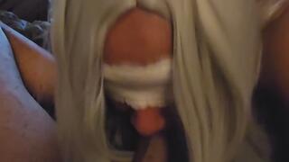 Slow Motion Deep Throating Masked MILF