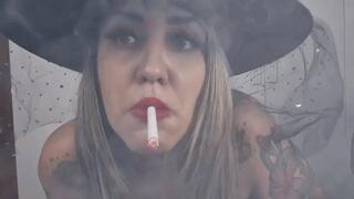 Babi becomes the smoking dominatrix of Halloween part 1
