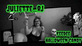 Juliette_RJ Halloween Trick or Treat BBW Queen Eating Candy - FOR MOBILE DEVICES USERS - FEEDERISM - EATING FOOD - MUKBANG - CLOSE UP