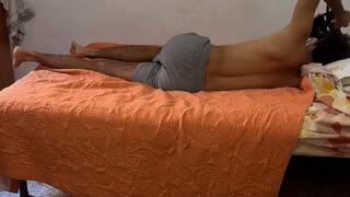 Breakfast with my slave, putting him in his place!