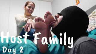 Host family - Day 2 - Exchange student turned into foot slave - Aleska - Full HD