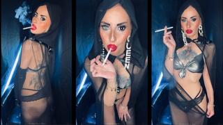 Smoking Fetish demon smokes an eve 120 for u
