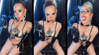 Smoking Fetish demon smokes a black devil for u