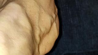 Up close veins and calves