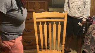 Hot peanut butter chick gets tied up by her girlfriend