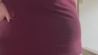 This was my extra big pajama shirt before my belly got so huge