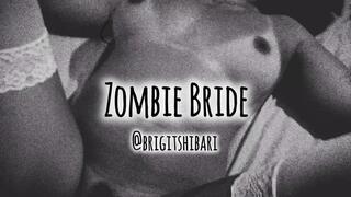 Zombie Bride (full vid) only in stockings and thong, hands tied to the chest, pussy play, blowjob, pov missionary, doggy and mutual orgasm while riding | 2k