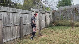 Trans Boy Desperately Pees Outside with Dick Packer