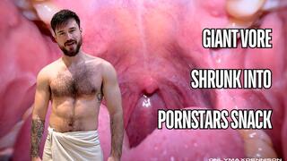 Giant vore Shrunk into Pornstars snack