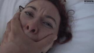 Muscular martial artist woman Alexis Luna refuses to drool but eventually surrenders- Slow Motion