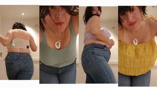 FEEDING YOU EVERYWHERE FARTING LOUDLY IN YOUR FACE LOOKING AT YOU and FEEDING YOUR EYES WITH THESE HUGE TITS ASS