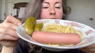 Charmy fetish is to adore food and chew it