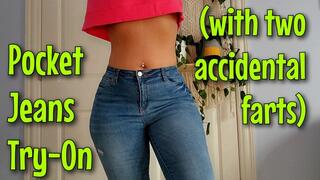 Pocket Jeans Try-On with Two Farts